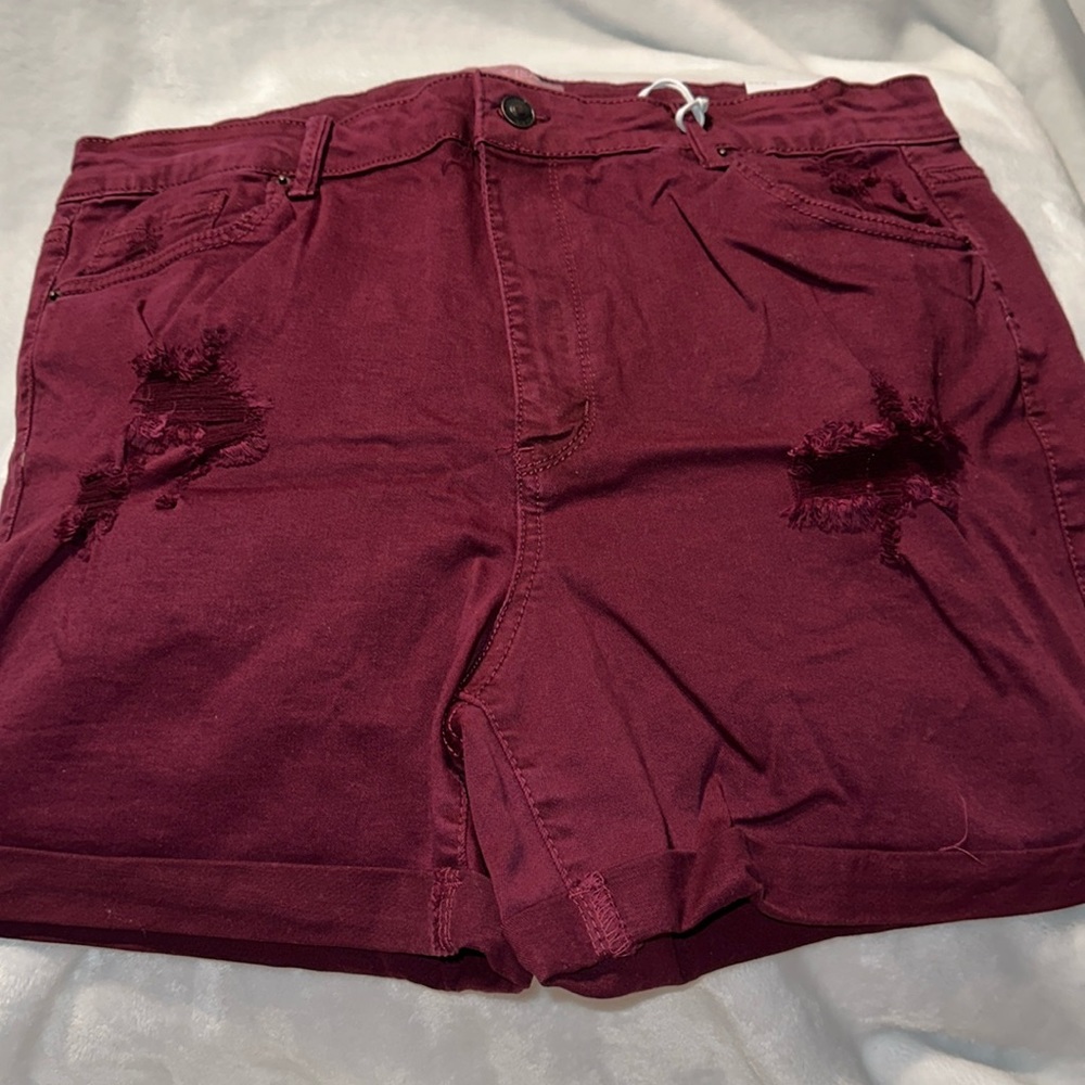Burgundy Shorts 3x Fashion Nova